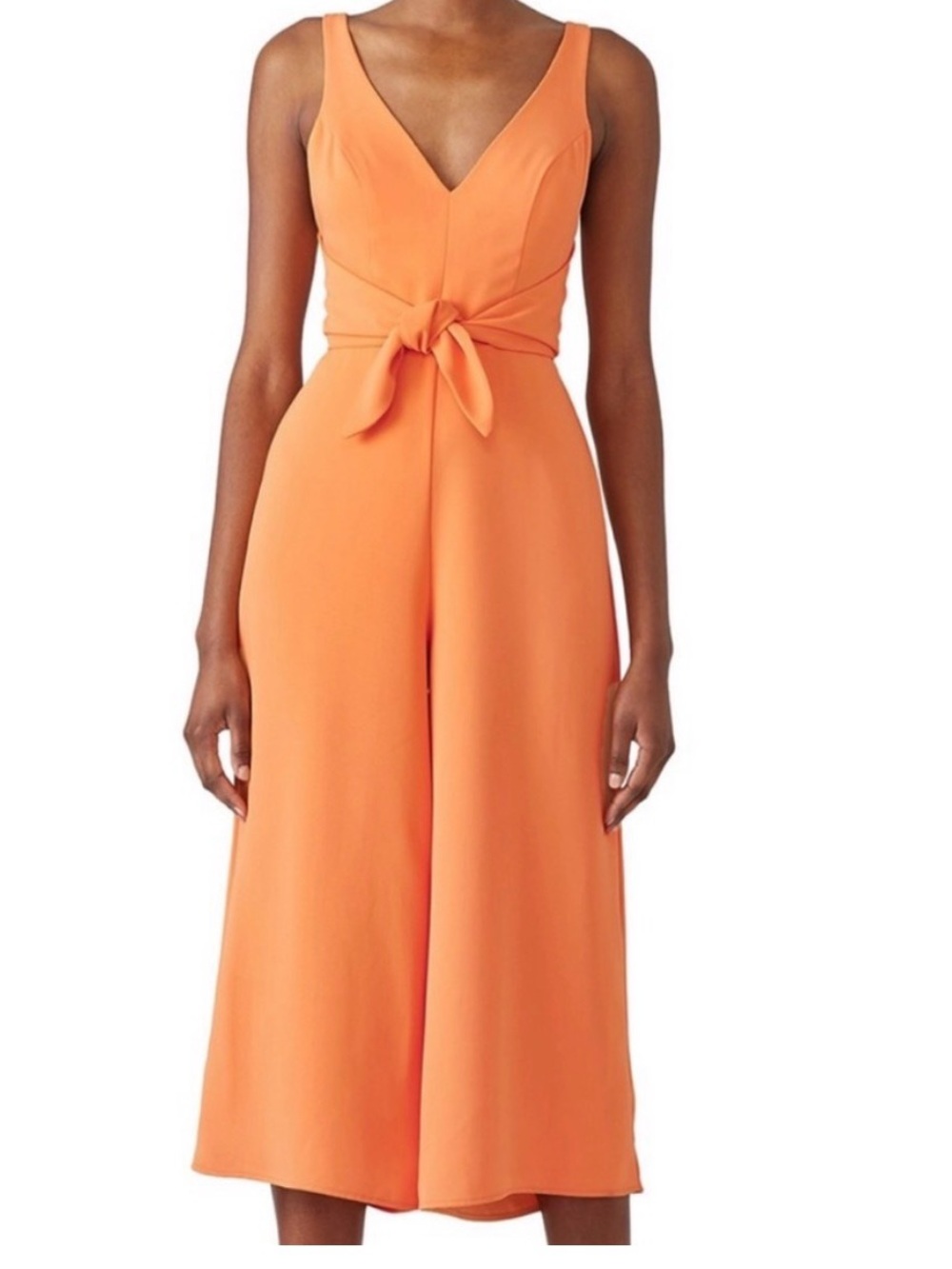 Amanda Uprichard Tangerine Charter Chic Wide Leg Jumpsuit Size Medium